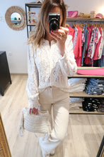 BLOUSE FLORE ECRU