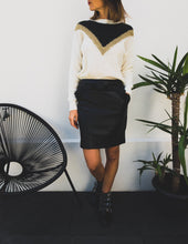 Pull Flore imprimé géométrique écru