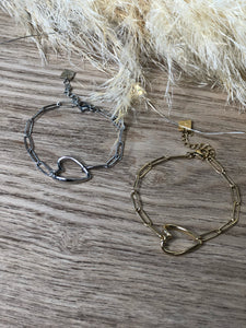 Bracelet maillon coeur