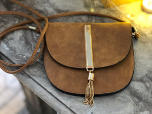 Mini sac besace camel
