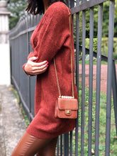 Mini sac chaîne camel