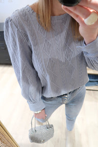 BLOUSE RUBAN DOS BLEU