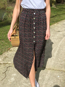 Jupe longue Marine noire
