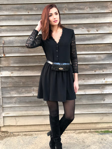 Sac banane en cuir imprimé python noir